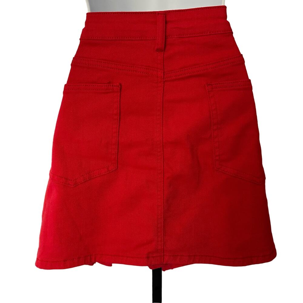 Denim High-Waisted Skort - Picture 9 of 12